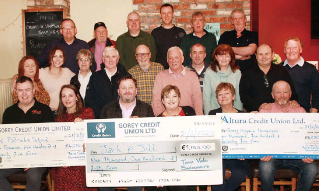 Tara Vale Swimmers present donations of €19,300 to local charities